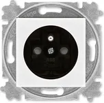 ABB 6619H-A06357 62 Zásuvka jednonásobná s ochranným kolíkem, s clonkami (typ 6619)