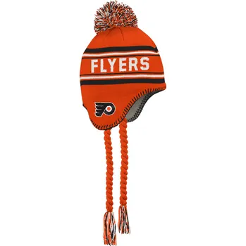 Čepice Outerstuff Dětská zimní čepice Philadelphia Flyers NHL Jacquard Tassel Knit With Pom