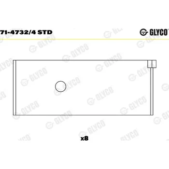 Ojnice Ojniční ložisko GLYCO 71-4732/4 STD