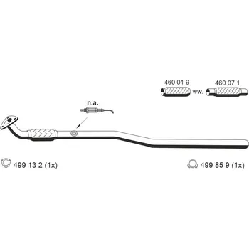 Výfukový systém Výfuková trubka ERNST 053426