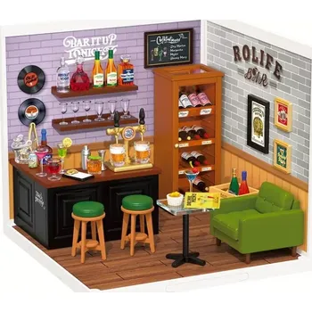 ostatní stavebnice RoboTime 3D dřevěná skládačka Miniatura domečku Hospůdka Cheers