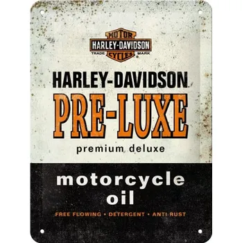Plechová cedule NOSTALGIC ART cedule HARLEY DAVIDSON Pre-Luxe white/black
