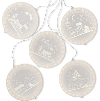 Vánoční dekorace Vánoční světelná dekorace CHRISTMAS CITY teplá bílá