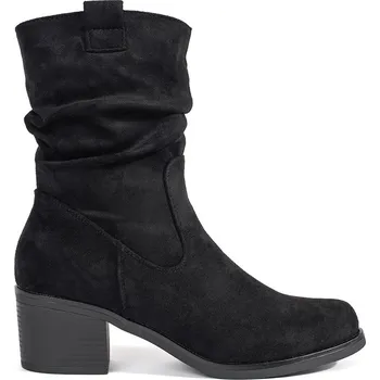 Dámská treková obuv Černé dámské kovbojky s řaseným svrškem LH157B Velikost: 38