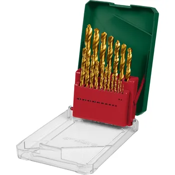 Vrták PARKSIDE® Sada HSS vrtáků do oceli / Sada vrtáků do dřeva a kamene (Ocelový vrták 19 kusů.)