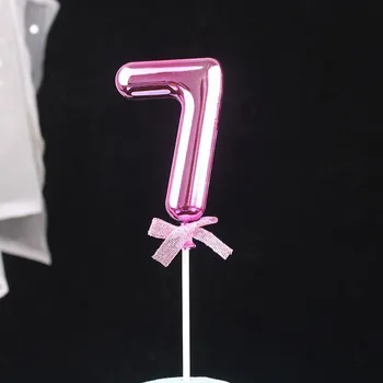 Cakesicq, Čína Zápich do dortu růžový číslo 7 - Cakesicq | Cukrářské potřeby