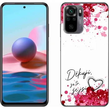 Pouzdro na mobilní telefon Gelový kryt mmCase na Xiaomi Poco M5s - zamilovaný text 2 bílé pozadí