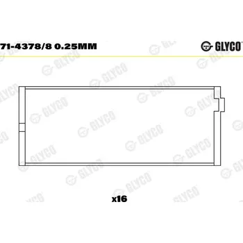 Ojnice Ojniční ložisko GLYCO 71-4378/8 0.25mm