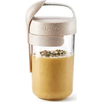 Svačinový box Lékué Svačinový box se lžičkou Jar To Go Organic 600 ml