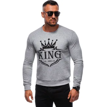 Pánská mikina Pánská mikina bez kapuce 1680B - šedá - M