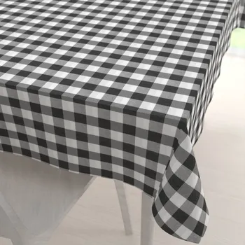 ubrus Dekorační obdélníkový ubrus Rebeka RE-010 Šedo-bílá kostka velká 50x100 cm