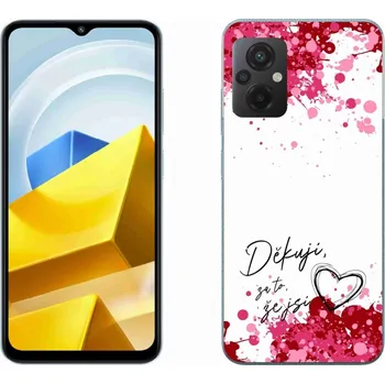 Pouzdro na mobilní telefon Gelový kryt mmCase na Xiaomi Poco M5 4G - zamilovaný text 2 bílé pozadí
