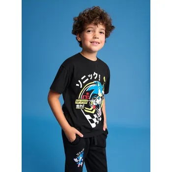 Chlapecké oblečení Sinsay - Tričko Sonic the Hedgehog - černá - 617CB-99X - 617CB-99X-104-1