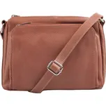 Kožená crossbody kabelka MaxFly 5542 hnědá cognac