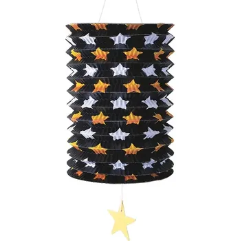 Karnevalový doplněk Lampion hvězdy válec 15 cm