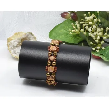 Náramek Mijabijoux Hnědý korálkový náramek MB00446