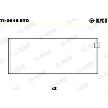 Ojnice Ojniční ložisko GLYCO 71-3645 STD
