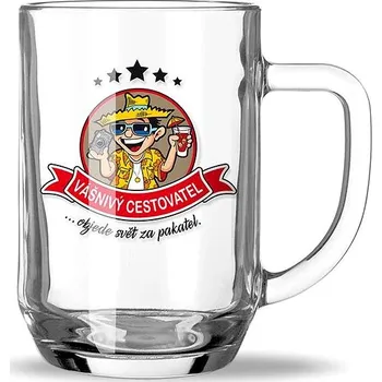 Sklenice Nekupto Dárkový půllitr Vášnivý cestovatel Hobby