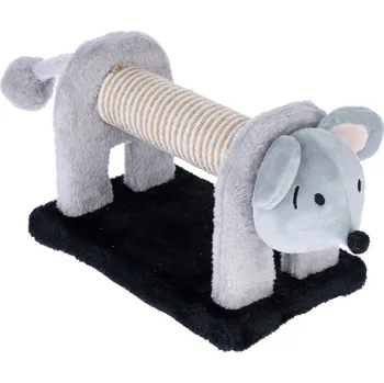 TIAKI škrabadlo pro kočky ve tvaru myši šedé/černé