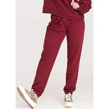 Bordó bavlněné sportovní tepláky M1056 Bordo Velikost: L