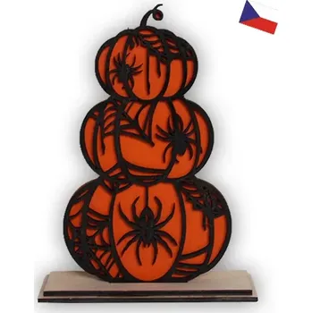Dřevěná hračka JH WoodArt Halloweenová dekorace pavouk 18 cm (Halloweenská dřevěná výzdoba)