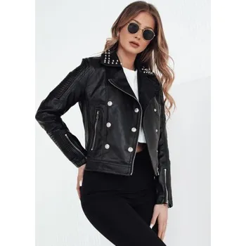 Dámská parka Dámská kožená bunda TRUCCO černá