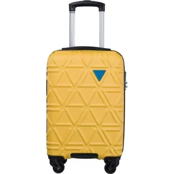 Žlutý kabinový kufr California s kontrastním povrchem
