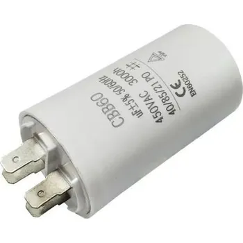 Kondenzátor 25uF/450V motorový kondenzátor CBB60 - fastony, 45x85mm