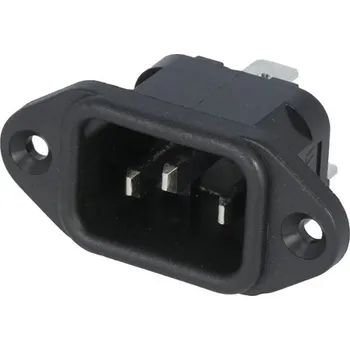 Elektrický konektor Bulgin PX0580/63 vidlice C14 (E) do panelu