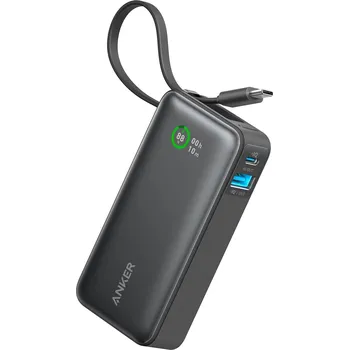 Powerbanka Anker Nano 30W PD 10000mAh Barva: černá, A1256G11 se zabudovaným USB-C kabelem