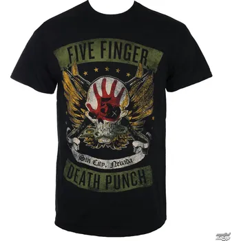 Tričko metal pánské Five Finger Death Punch - Locked & Loaded - ROCK OFF - FFDPTS19MB - S