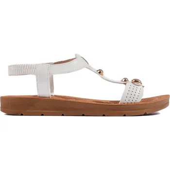 Dámské sandále Smetanové dámské sandály s ozdobami GG-77W Velikost: 36