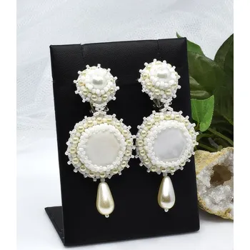 Náušnice Mijabijoux Klipsy z perleti MB00332