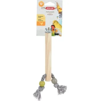 Pro ptáka Hračka pro ptáky ZOLUX - dřevěné bidlo (M) 17cm (MIX BAREV)