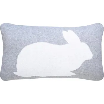 Bytový textil SCANquilt pletený povlak DESIGN králík šedobílá 30 x 50 cm