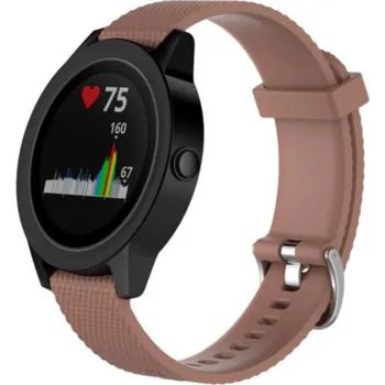 eses Silikonový řemínek 20 mm - Velikost S, hnědý se vzorem