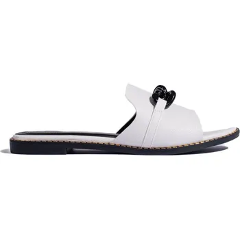 Dámské pantofle Bílé stylové nazouváky GD-FL850W Velikost: 37