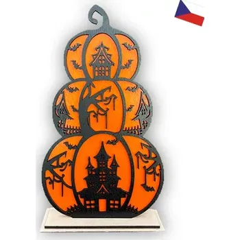 Dřevěná hračka JH WoodArt Halloweenová dekorace zámek 18 cm (Halloweenská dřevěná výzdoba)