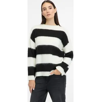 Dámský svetr Černý pruhovaný dámský svetr