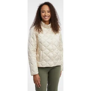Krémová dámská prošívaná lehká bunda