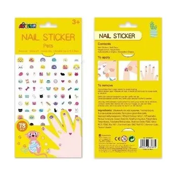 Set školních potřeb Naklejki na paznokcie - Zwierzęta domowe