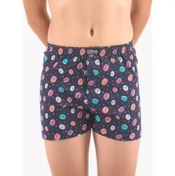 GINA dětské trenky volné chlapecké, šité, s potiskem 65015P tm.popel muškátová 152/158