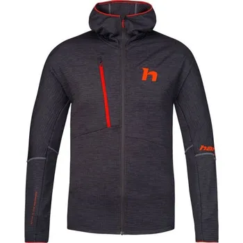 Pánská móda Pánská funkční mikina Hannah NIRO HOODY L Černá, Oranžová
