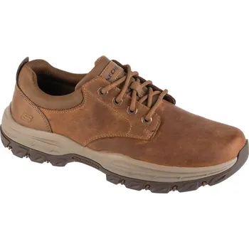 Pánské tenisky Hnědé pánské kožené tenisky Skechers Knowlson - Leland 204920-DSRT Velikost: 42,5