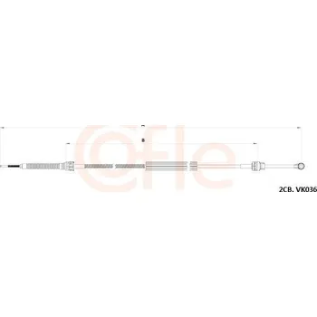 Tažné lanko, ruční převodovka COFLE 2CB.VK036