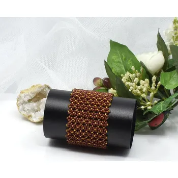 Náramek Mijabijoux Hnědý korálkový náramek II MB00453