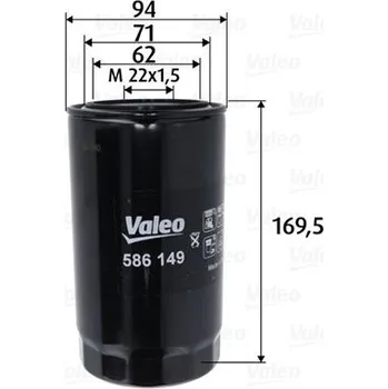 Filtr do auta Olejový filtr VALEO 586149