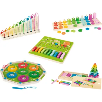 Dřevěná hračka Playtive Dřevěná matematická hra Montessori