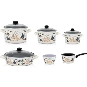 Hrnec Metalac Sada smaltovaného nádobí Master of Kitchen, 6-ti dílná