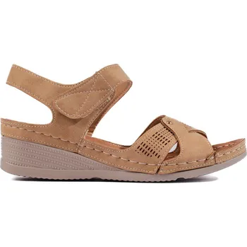 Dámské sandále Camel sandály na klínku se suchým zipem H0023C Velikost: 37